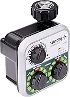 Raindrip R675CT Analog 3-Dial Hose Timer with Rain Delay - Easy Drip Irrigation & Garden Watering Automator