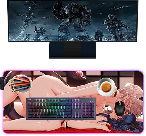 Alfombrillas de ratón de anime para niña, alfombrilla de mouse sexy para escritorio extendido, almohadilla de Mause, accesorios para juegos,