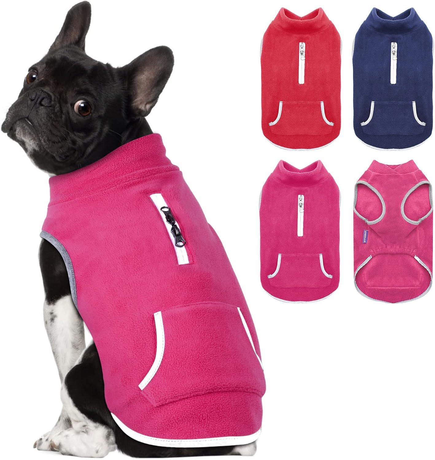 cyeollo Fleece Dog Sweater Jacket Pullover Stretchy Dog Vest with