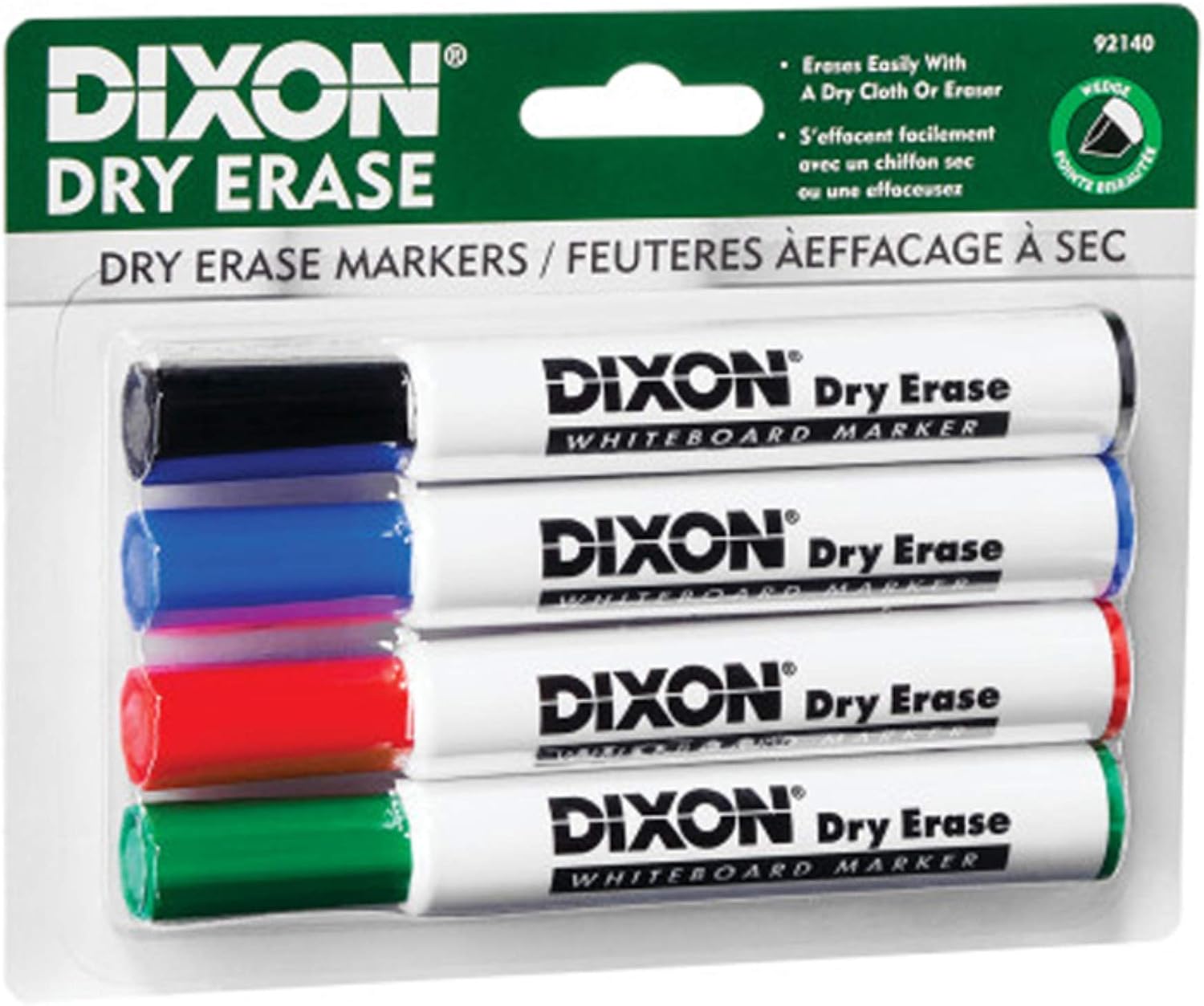 Dixon Wedge Tip Dry Erase Markers, Assorted Colors, 8-Pack image 4