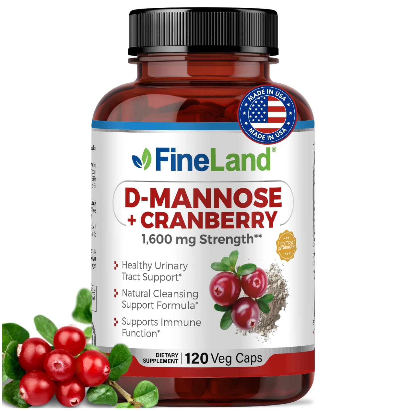 Amazon.com: FineLand D-Mannose + Cranberry – 1600mg per Serving