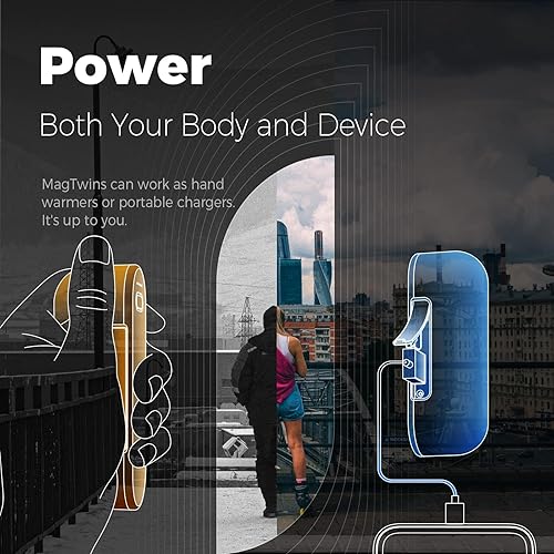 Miniatura 27 de OCOOPA Calentadores de manos recargables, paquete de 2, calentador de manos eléctrico magnético, 16 horas de calor, 4 niveles de calor hasta 145 ℉