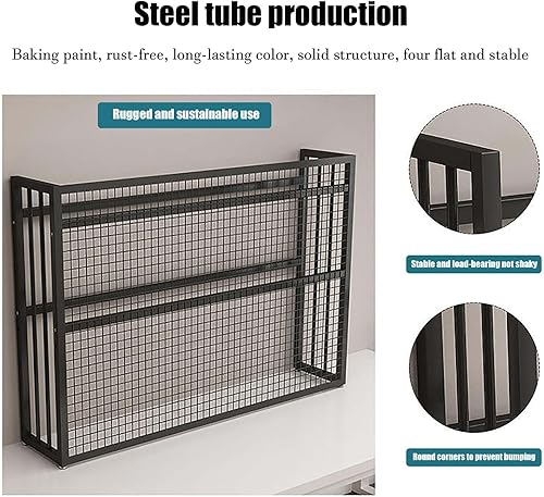 Miniatura 5 de Estantería de escritorio de 2 niveles para escritorio de computadora, pantalla ajustable, estantería de madera para encimera, estante de escritorio