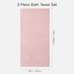 REDKISS 2Pack Grandes serviettes de bain 31×63 pouces, 100% Coton, Super doux et absorbant, Serviettes à sec rapide, Parfait pour la salle de bain, Serviette de douche en plus-puce