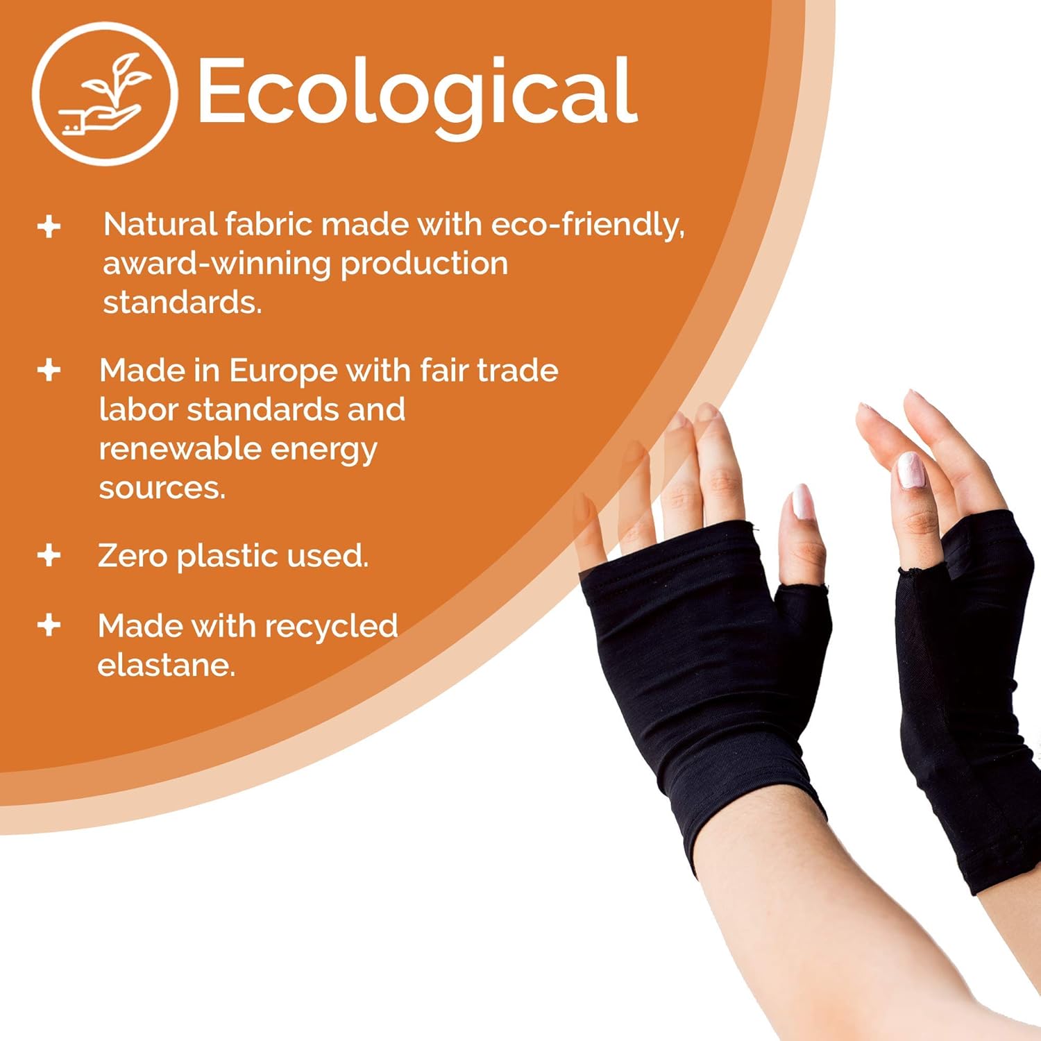 YoRo Naturals, RemedyWear Fingerless Moisturizing Gloves for with Tencel and Zinc Gloves (Kids, 6-10 Year, White : Beauty & Personal Care