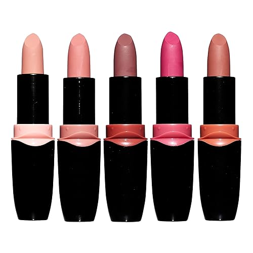 ELLEN TRACY "In the Nude Matte Lipstick Collection  Juego de 5 piezas  5 lápices labiales en tonos neutros para impresionante, de larga duración