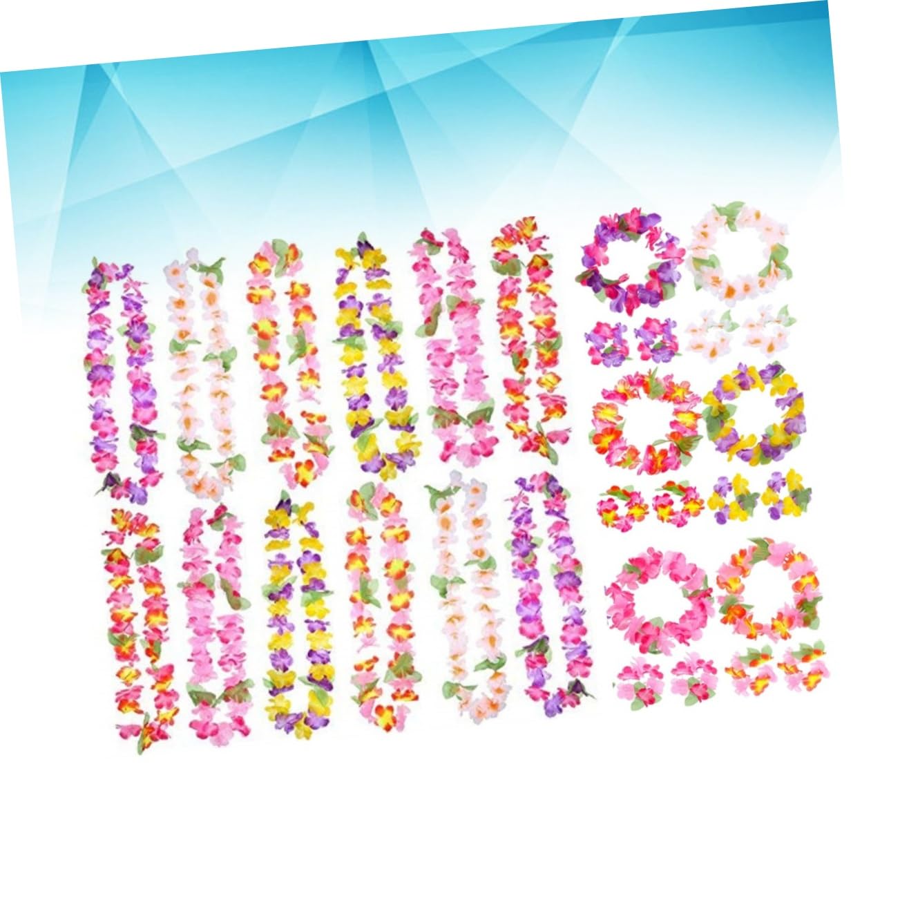 SHINEOFI Collar Hawaiano 12 Piezas Guirnalda Hula Collar de Guirnalda Lei Guirnalda de Flores Collares Guirnalda Hawaiana Suministros de decoración de Fiesta Luau pétalo Colocar Accesorios