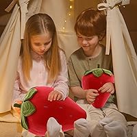 Vista 6 de Cute Fruit - Almohada de felpa de fresa para niños, súper suaves, para niñas, juguetes (rojo, 23.6 pulgadas23.6 in), 1 unidad (paquete de 1)