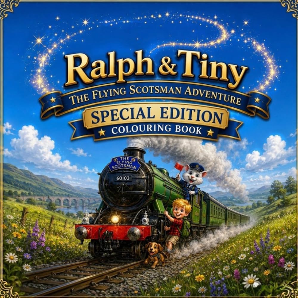 Ralph & Tiny and the Flying Scotsman Adventure: Special Edition Colouring Book (Ralph and Tiny Adventures)
