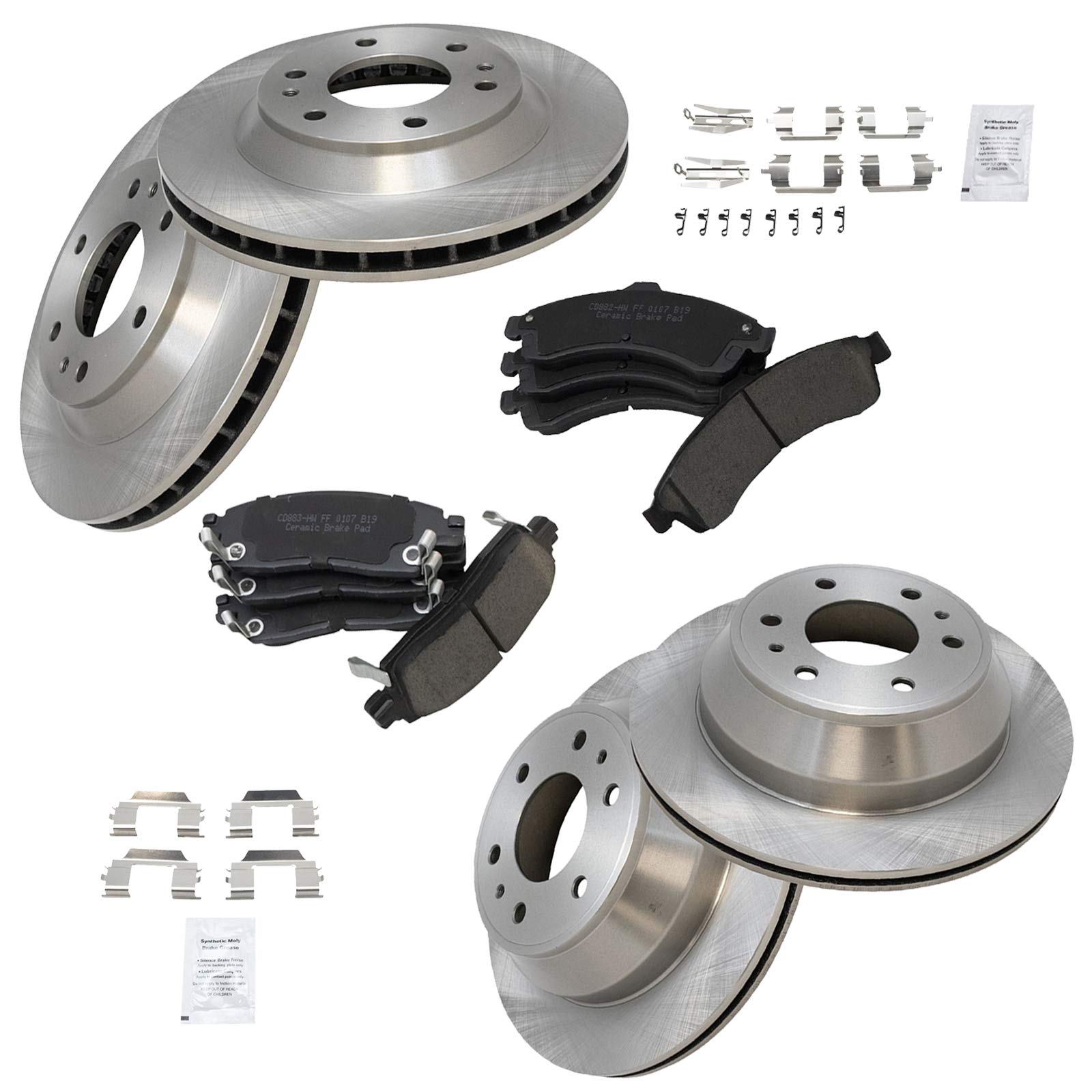 Rear Ceramic Brake Pad Set For Buick Enclave, GMC Rainier/Trailblazer, Olds Bravada & More