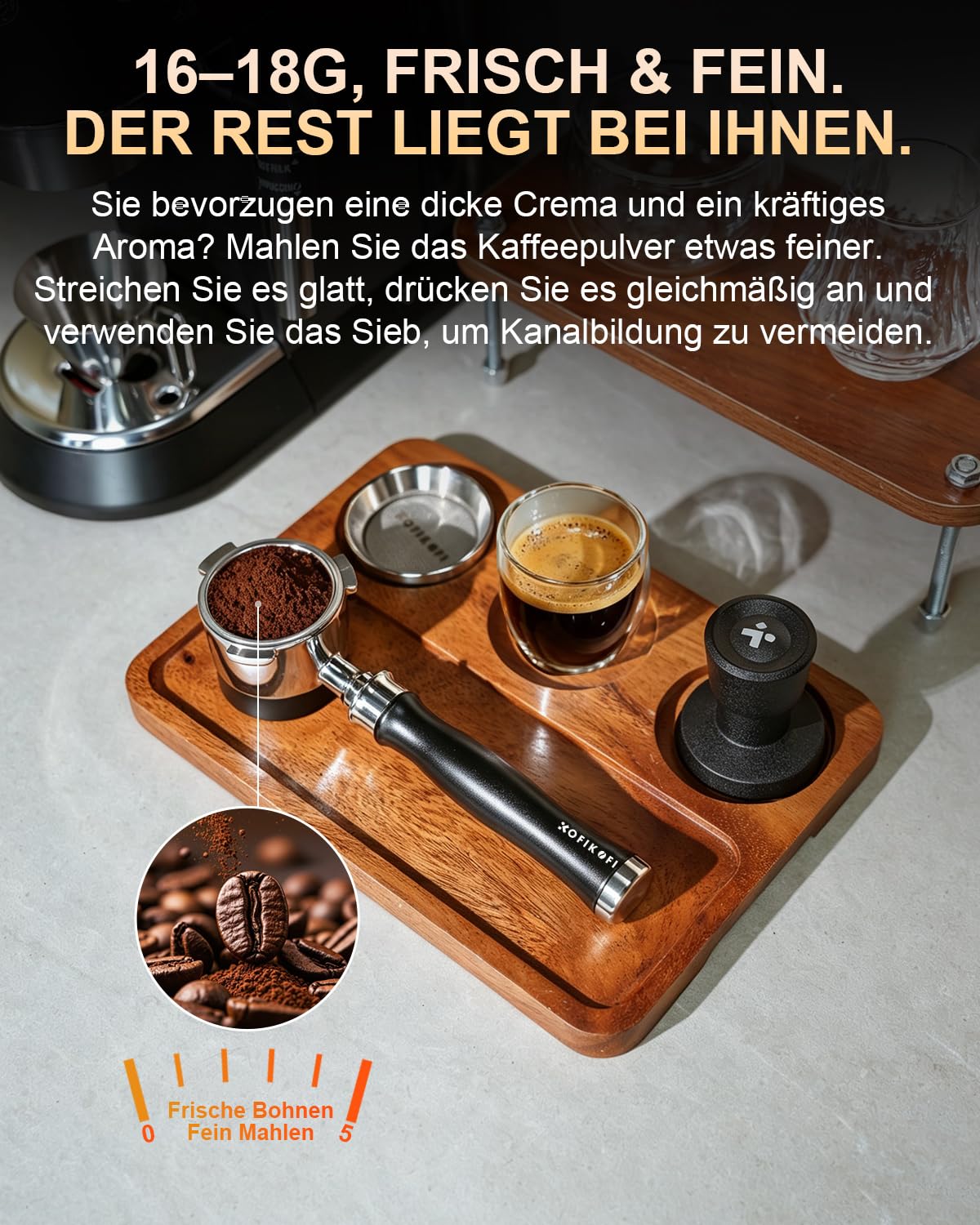 KOFIKOFI Porte-filtre sans fond de 51 mm, 3 oreilles, compatible avec DeLonghi Dedica EC680/EC685/EC885, Smeg, EUPA, porte-filtre en acier inoxydable avec tamis à puck, panier filtrant
