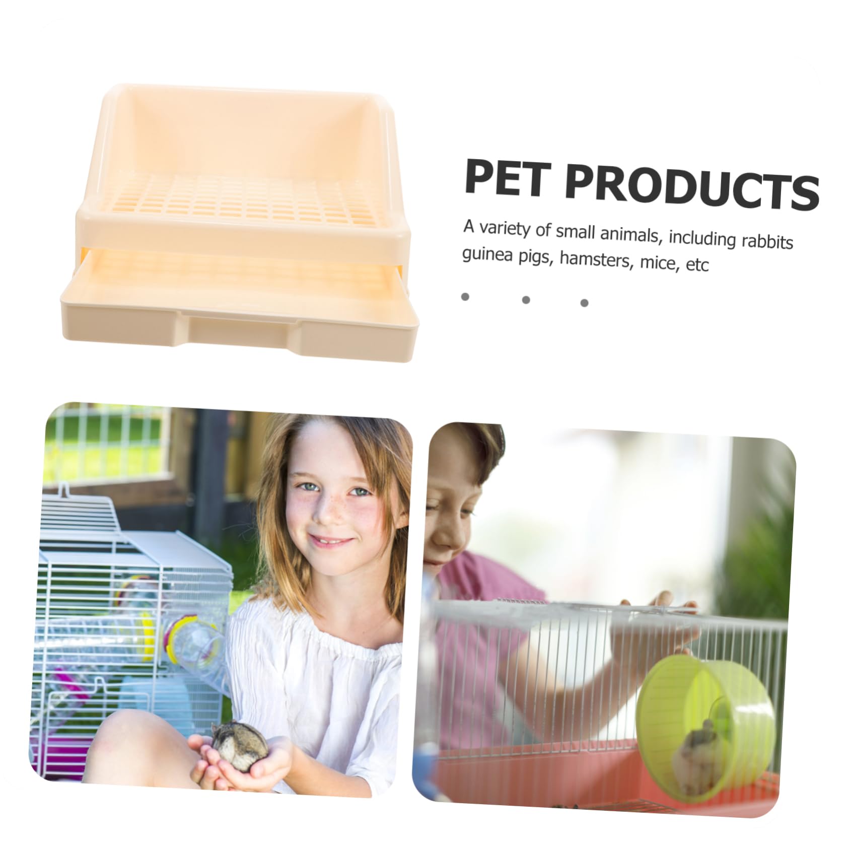 COLLBATH Lettiera per Gabbia Conigli Realizzata in Materiale Riutilizzabile Pratica E Durevole Inodore Toilette per Animali Domestici Adatta per L'addestramento