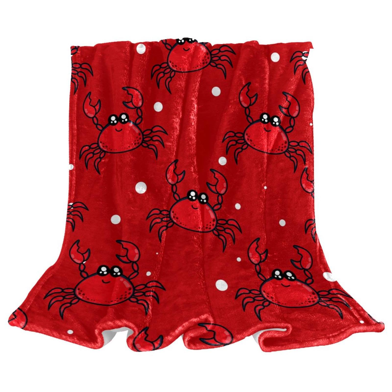 Couverture polaire crabes rouges pour éliminer les frissons sur le canapé
