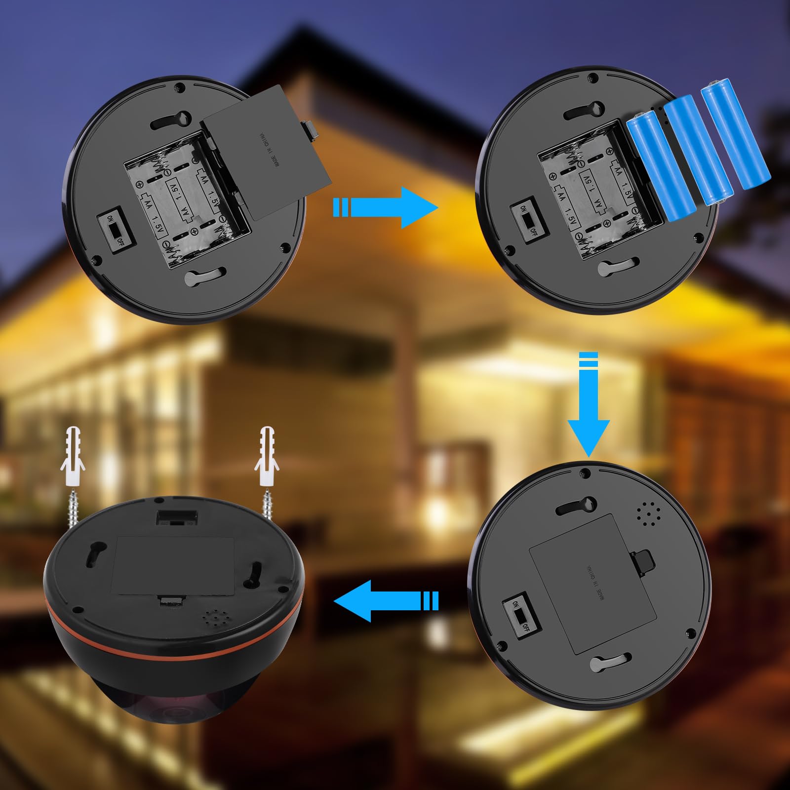 Telecamera Fiat Ducato Telecamera Finta CCTV Con LED Infrarossi Lampeggianti - Per Videosorveglianza, Esterno E Interno, Effetto Deterrenza Telecamera Deterrenza Lampeggiante - Foto 5