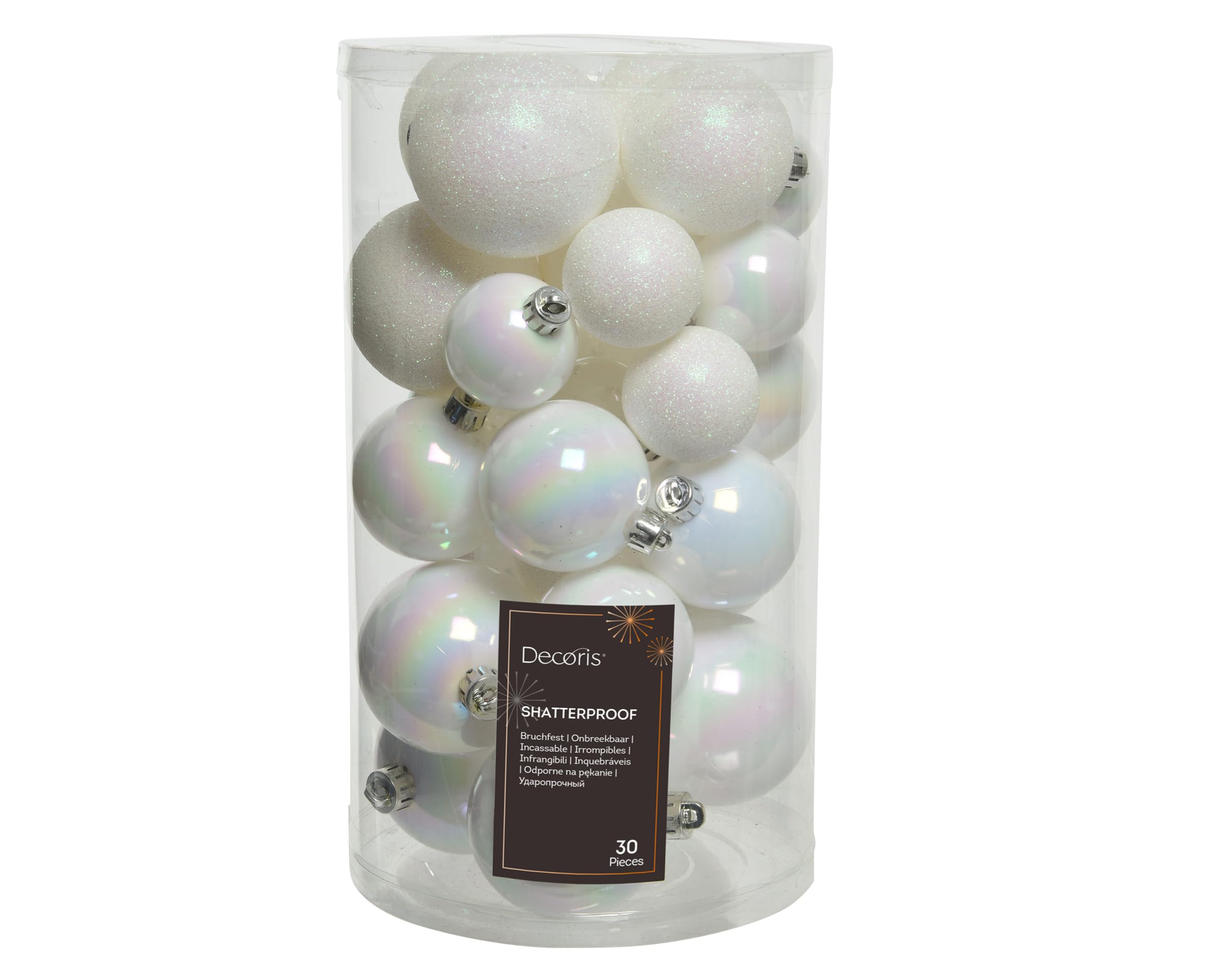 Kaemingk White 30 Iris Baubles