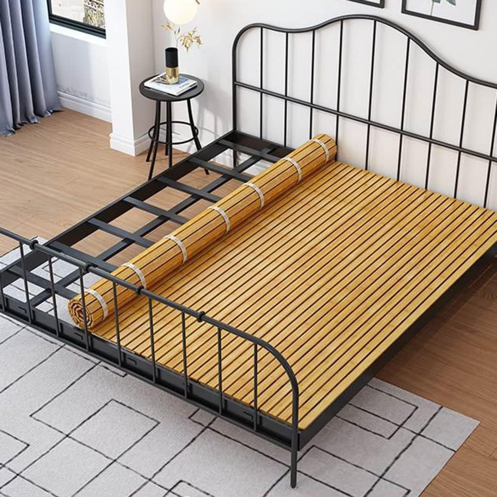 Solid Wood Bed Board Fold Rollable Hard Bed Board, Folding Waist Protector Soft Hardening Artifact, Wood Board Skeleton (Size : 80x190cm) (OneColor 60x190cm)