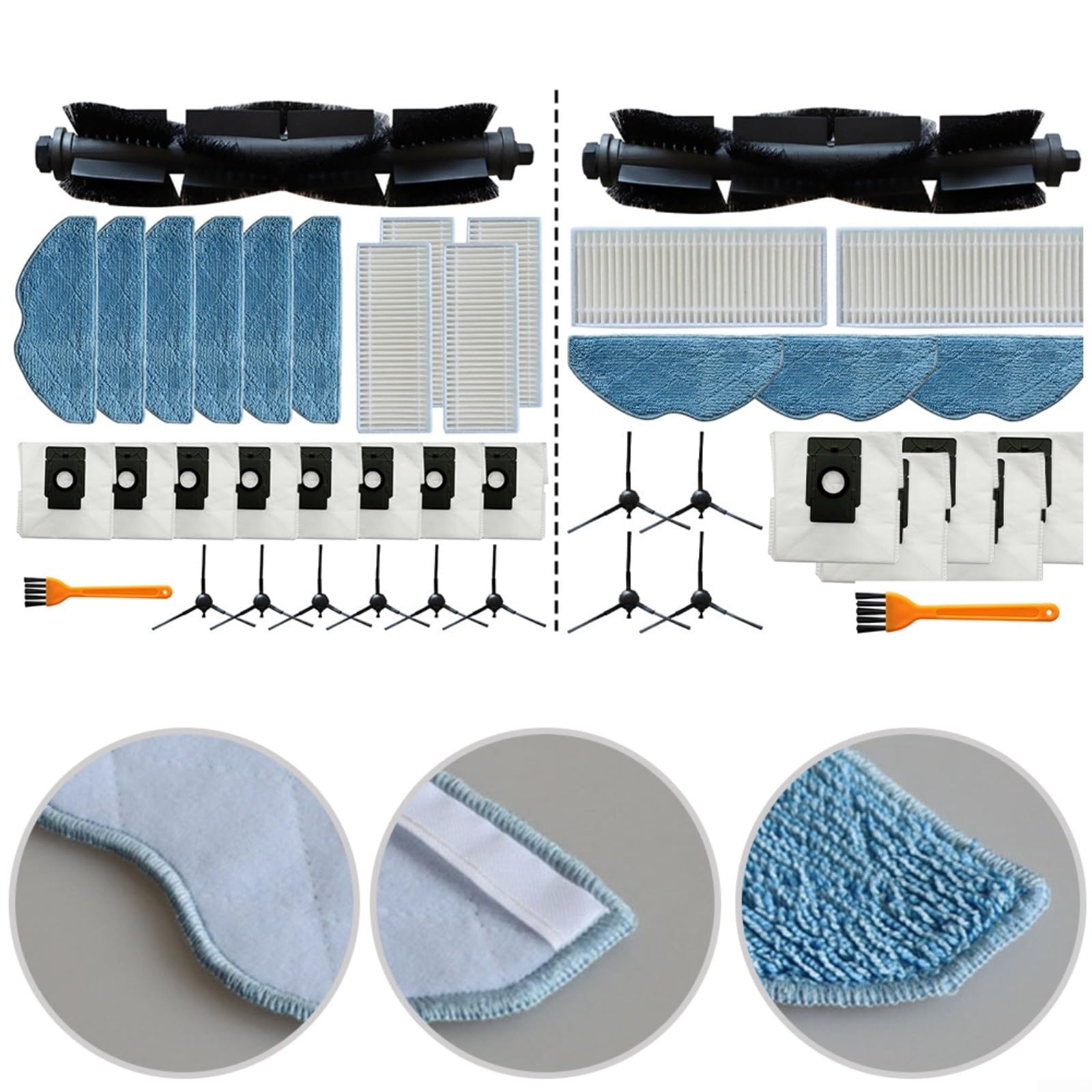 Complete onderhoudskit voor EZVIZ RE4 Plus en RE5 Plus robotstofzuigers, filters, doekjes (B