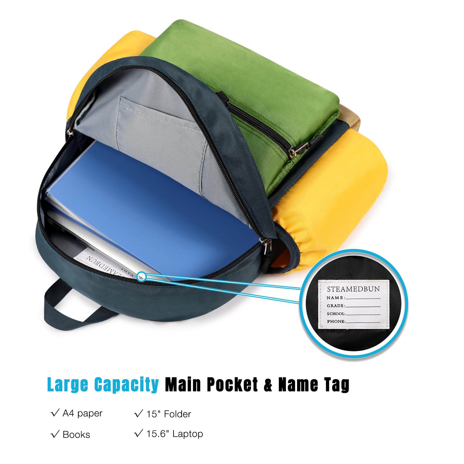 STEAMEDBUN Kids Backpack for Boys 6-8: Toddler Backpack for Preschool Kindergarten - Boys Backpacks for Elementary 4-6