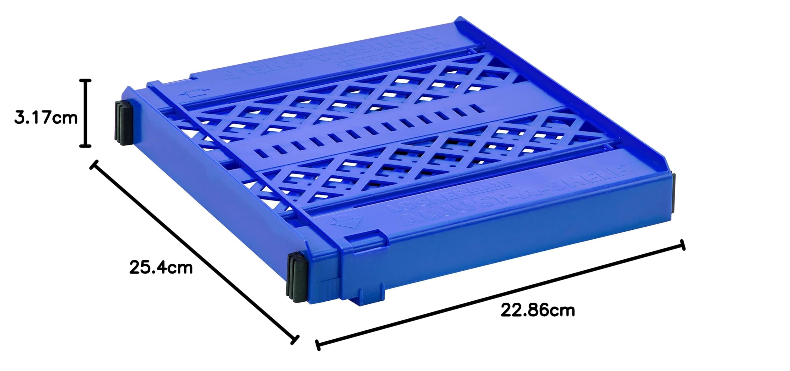 LockerMate Adjust-A-Shelf Spindregal, einfach zu bedienen, ausziehbar, um Ihren Spind zu passen, blau