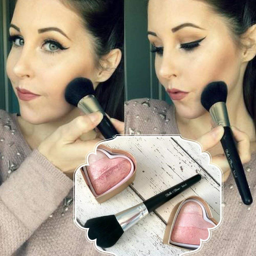 Bella and Bear Blush Brush for highlighting bronzing contouring suitable for creams and powders vegan friendly
