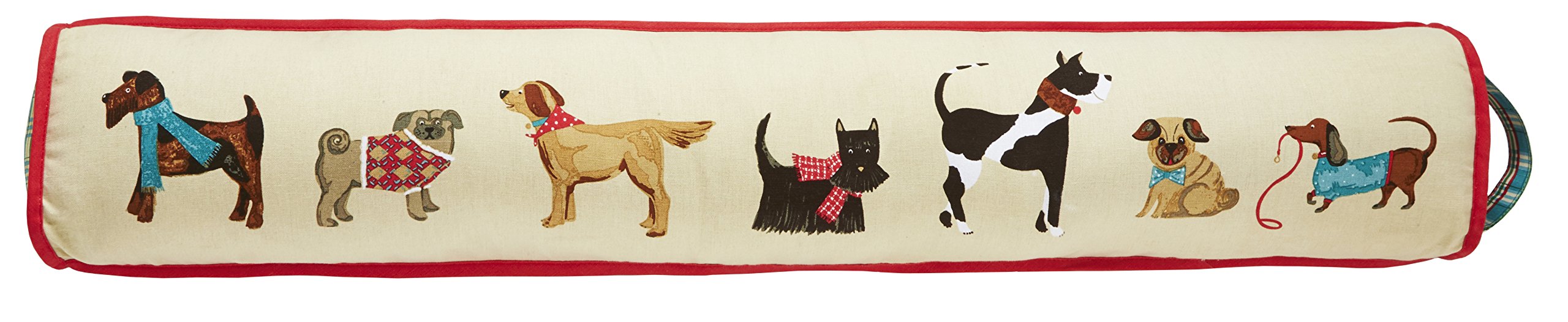 Ulster Weavers Cream, Green, Red Hound Dog Draught Excluder