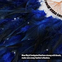 Vista 4 de Pretty Jolly Árbol de la vida azul de hadas para decoración de pared con piedra de cristal curativo hecha a mano, atrapasueños, decoración