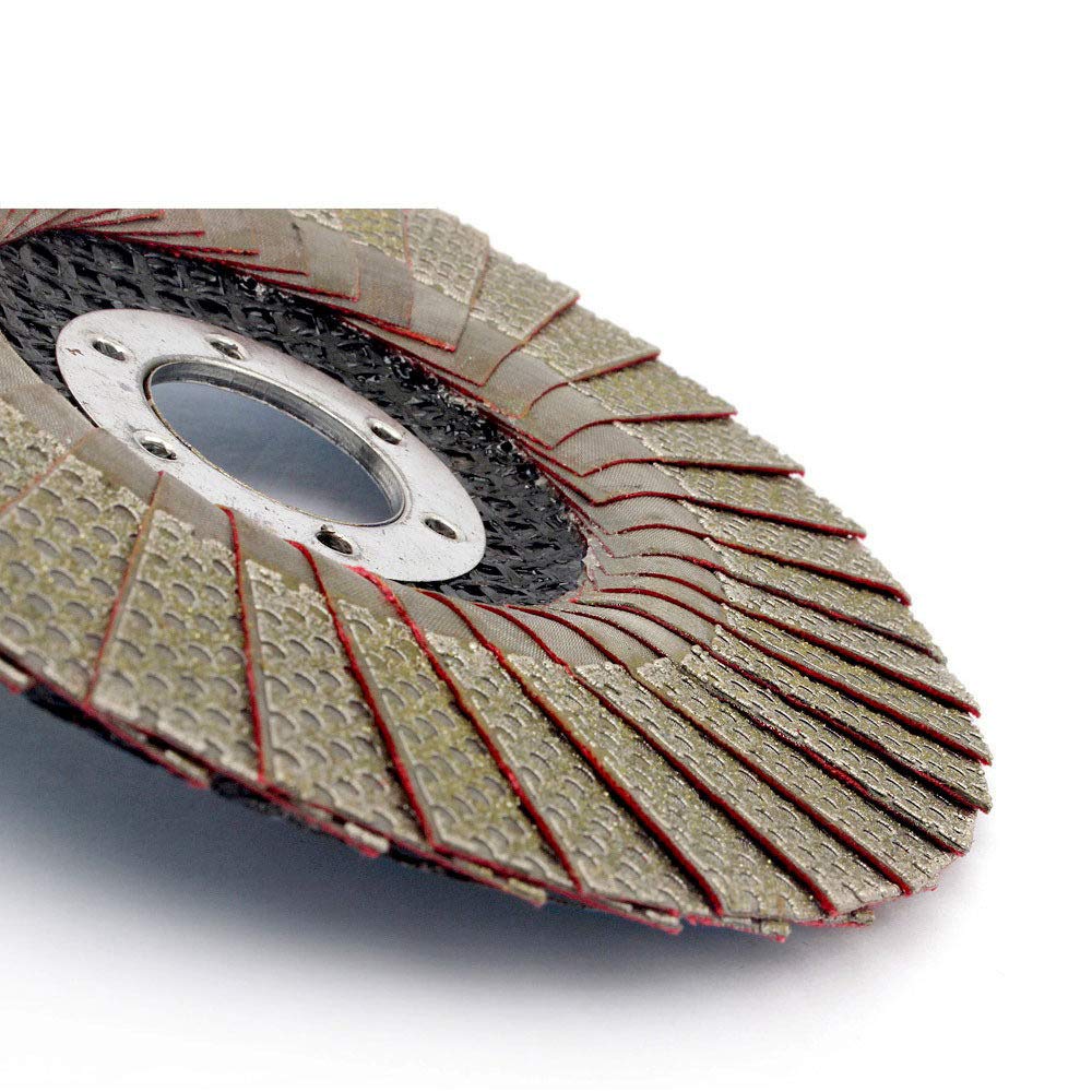 5 pollici 1pc 60/100/200/400 mole abrasive grana 125mm disco abrasivo per levigatura lamellare per smerigliatrice angolare platorello diamantato, 60
