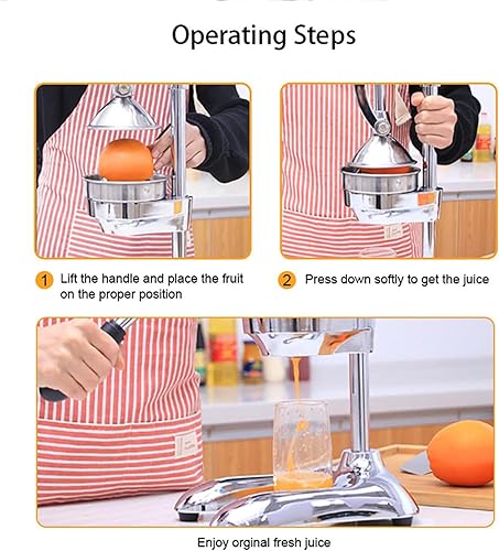Miniatura 5 de Exprimidor manual de cítricos  Exprimidor de jugo de naranjalimónfruta  Prensa de jugo de hierro fundido resistente  Base antideslizante, fácil