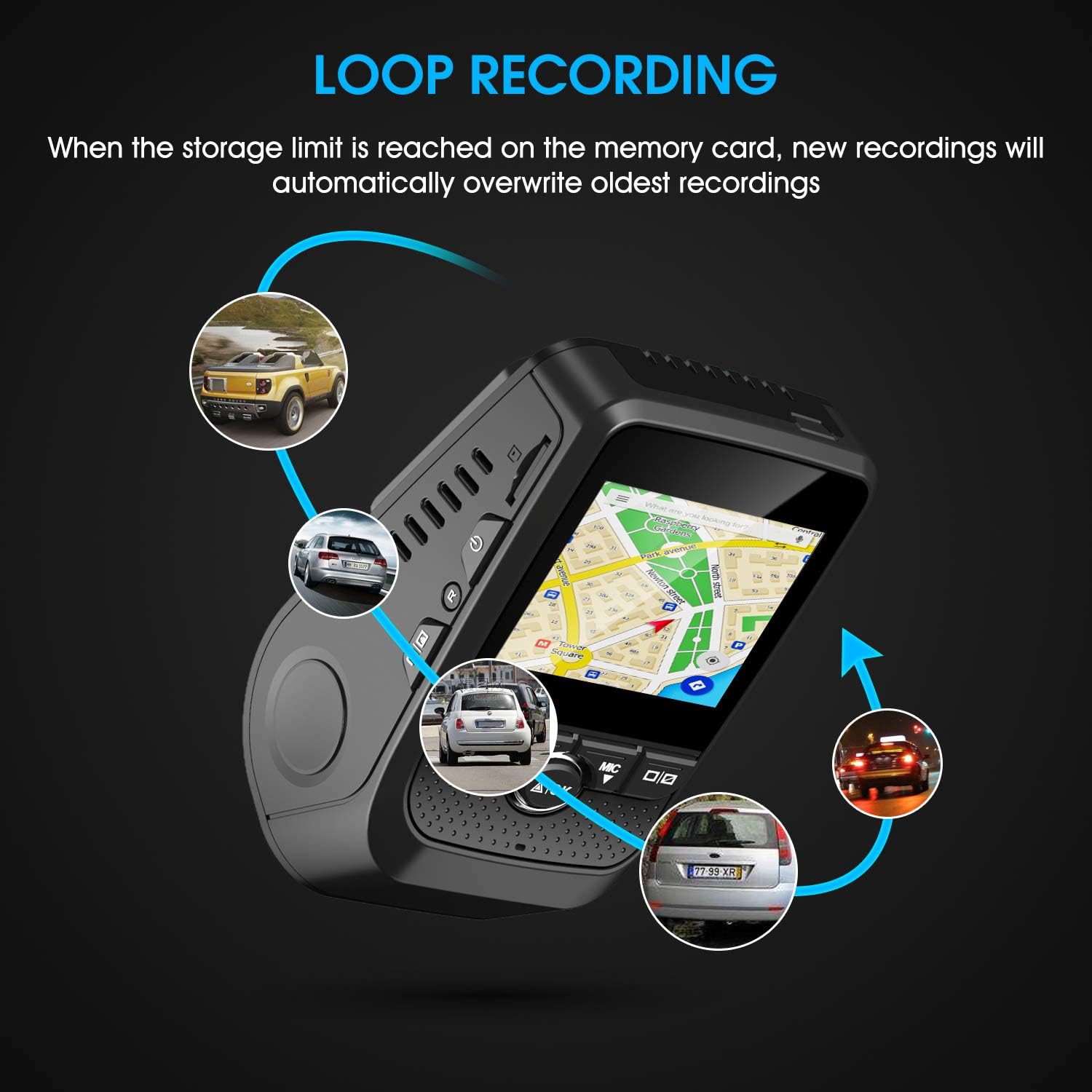 Super Big Clearance! Pruveeo 112GW FHD 1080P Dash Cam, Built-in GPS WiFi, Dash Camera for Cars with Sony Sensor 170-degree Wide Angle 2.4-inch LCD