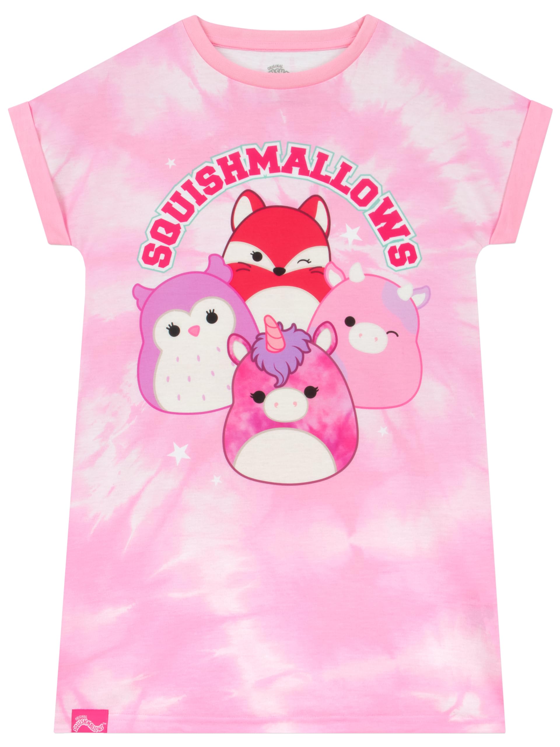 Squishmallows Pyjamas, Tie Dye Girls Nightdress Nighties For Kids, Tye-Dye Girls Pyjamas, Pink 12-13 Years