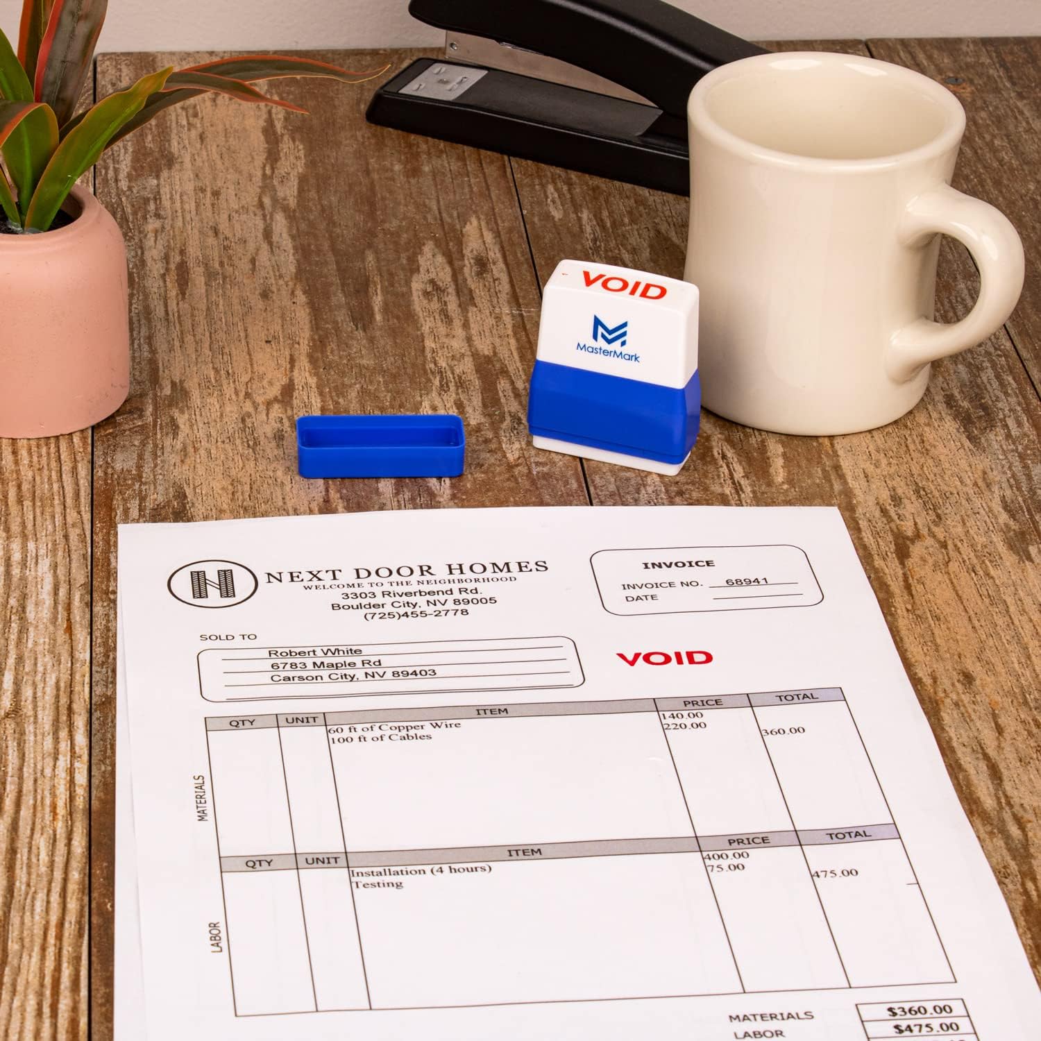 MasterMark インク入り プレミアムオフィススタンプ - 無効