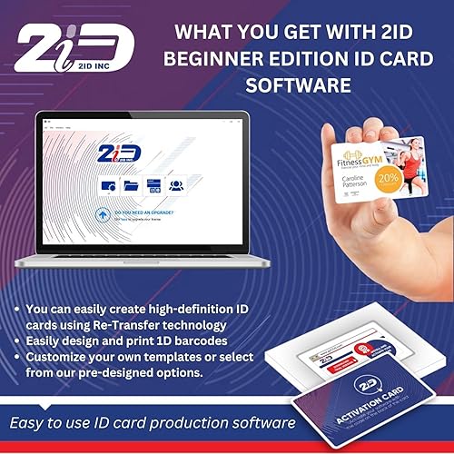 Miniatura 4 de 2ID Card Software Edición para principiantes | Programa de software de identificación para PC y MAC | Diseño e impresión de tarjetas de