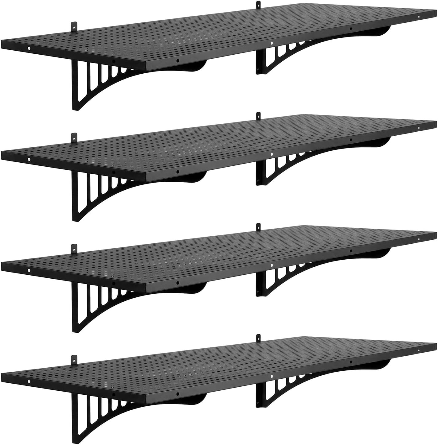 Floating Shelves 4 Pack Garage Wall Shelving Storage Rack 48.03x18.11x8.66in Wall Shelving Floating Shelves 1000 Lbs Load Capacity for Power Tools Garden Supplies