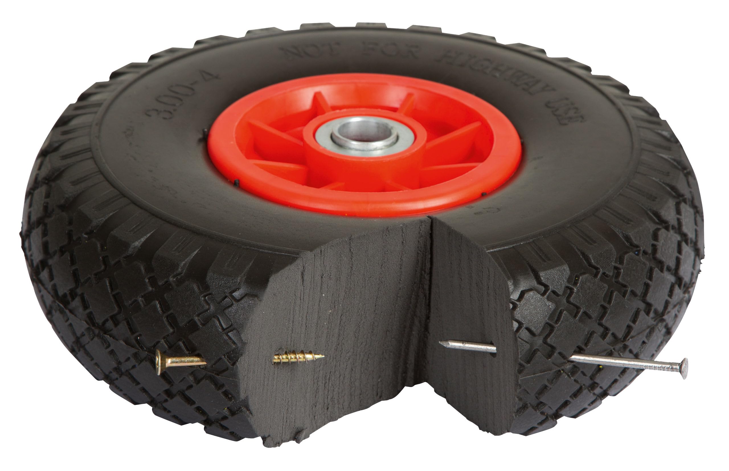 Kerbl 2X Ruedas de Apoyo para Carretilla, Juego de 2, Ruedas adicionales, Ruedas para Carretilla, Negro, PU, Ø25cm, para Agricultores, jardineros Aficionados, Montaje sin taladrar