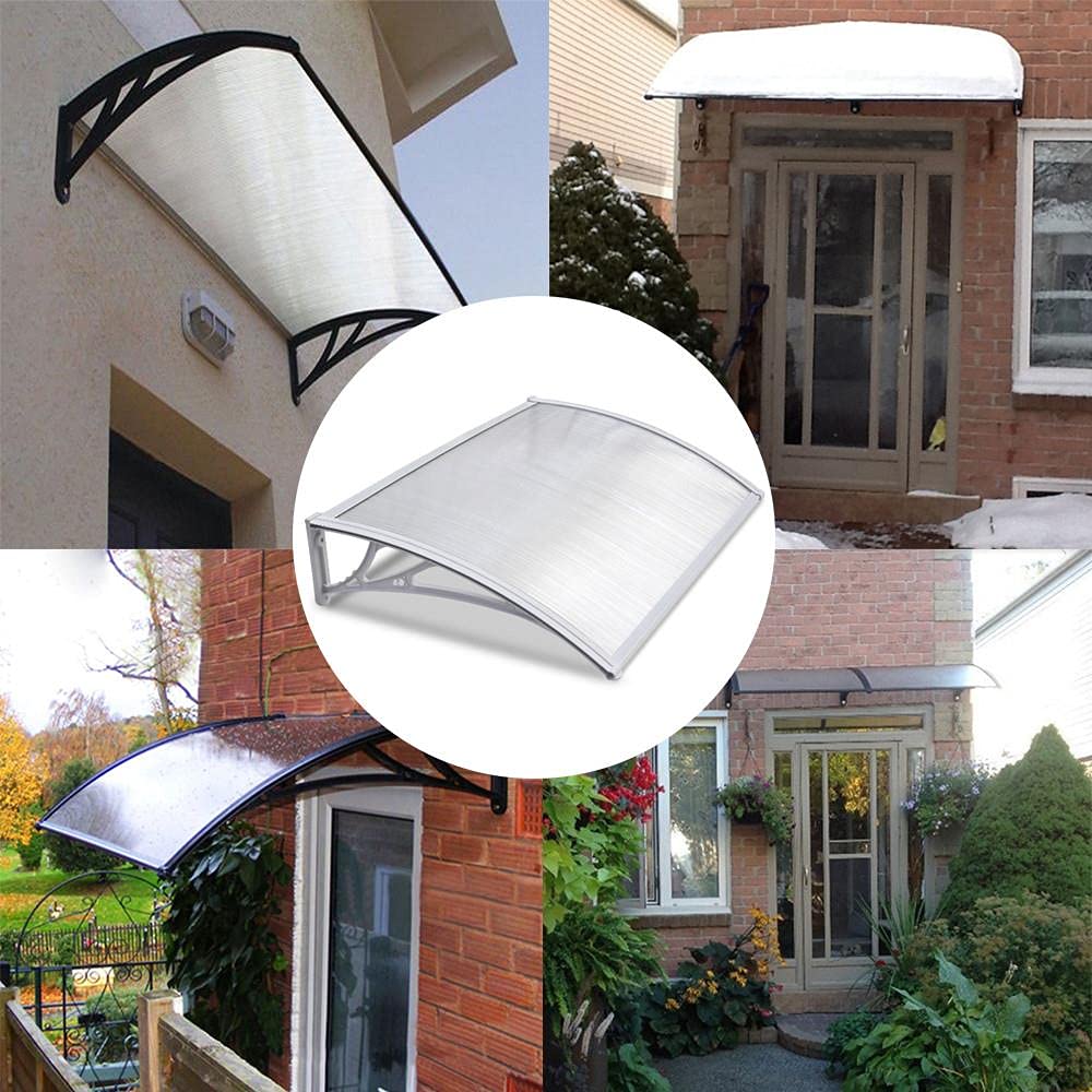 Yaheetech Front Door Canopy Outdoor Awning, Window Garden Canopy Patio