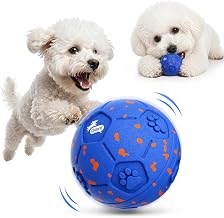 QDAN Interactive Dog Toys, Automatic Moving Dog Balls with 3 Modes, 2.7Inch | Rechargeable E-TPU Bouncing Dog Ball Toy for Small and Medium Dogs, Durable Smart Puppy Toys for Boredom Relief (Blue)