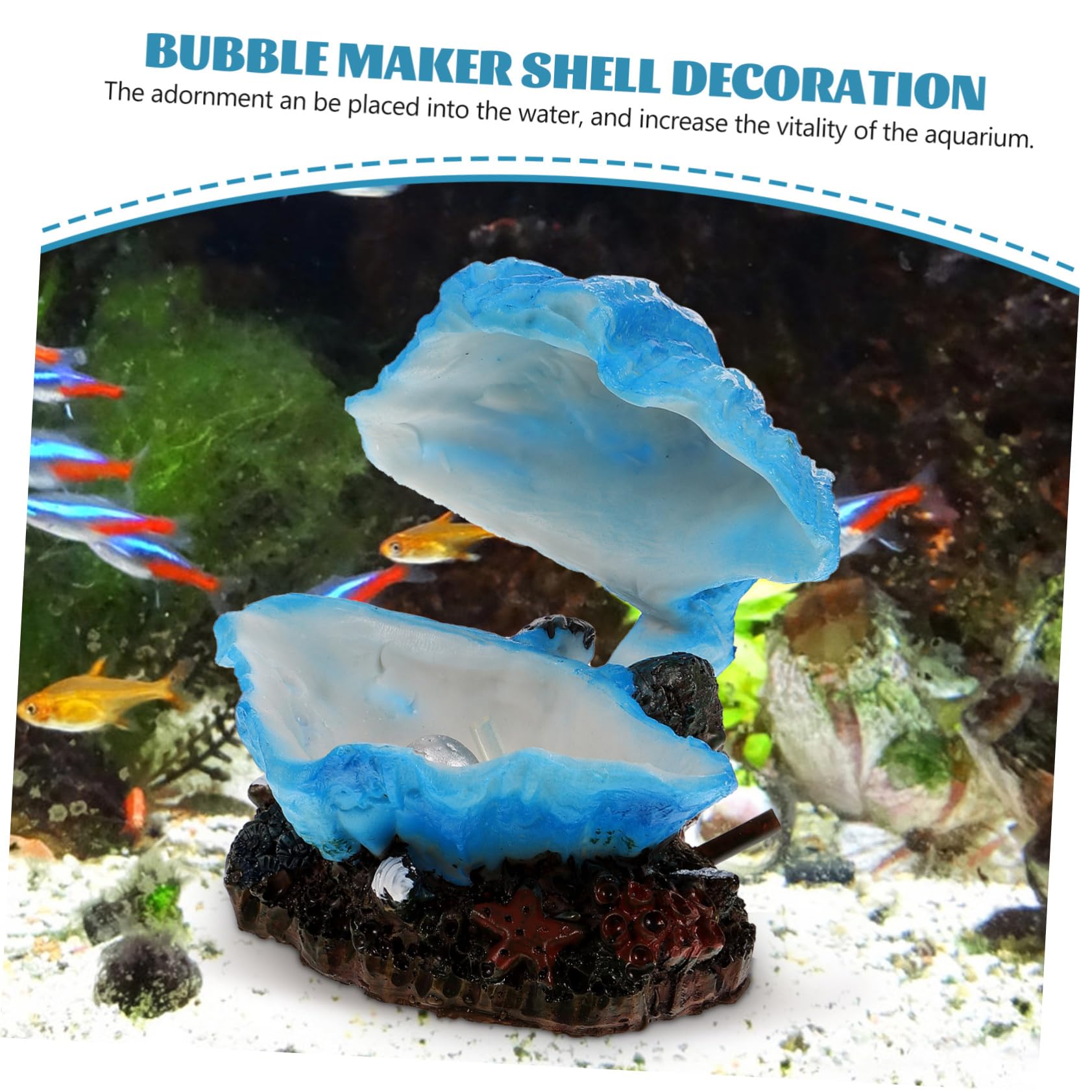 Yardwe 4stücke Bubble Maker Deko Für Aquarien Künstliche Resin Dekoration Mit Lebensechter Form Für Fischbecken Und Blau