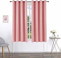 Vista 75 de Pickluc - Paneles de cortinas opacas con ojales, cortinas para bloquear la luz para el dormitorio, aisladas térmicamente, reducción de ruido