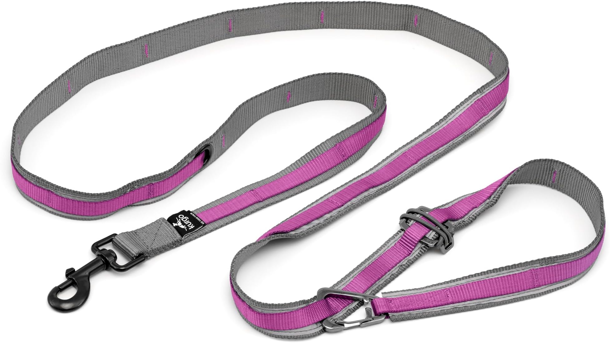 6 in 1 Quantum Leash, Hands Free Leash for Dogs, Running Belt Lead, Crossbody & Waist Belt Style, Reflective, Carabiner Clip, for Training, Hiking, or Jogging, 4 Colors