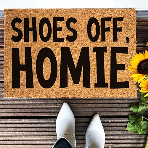 Miniatura 4 de Felpudo divertido de coco para puerta delantera, para entrada al aire libre, con decoración de porche frontal resistente, tapete de bienvenida para