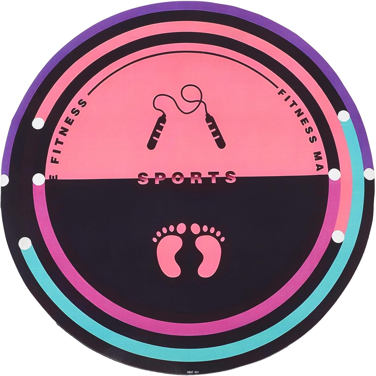 Multi-function Jump Rope Mat 60cm round Non-slip Shock Absorbing Indoor Exercise Mat Quiet Skipping Pad Portable Yoga Workout for Home Gym Training