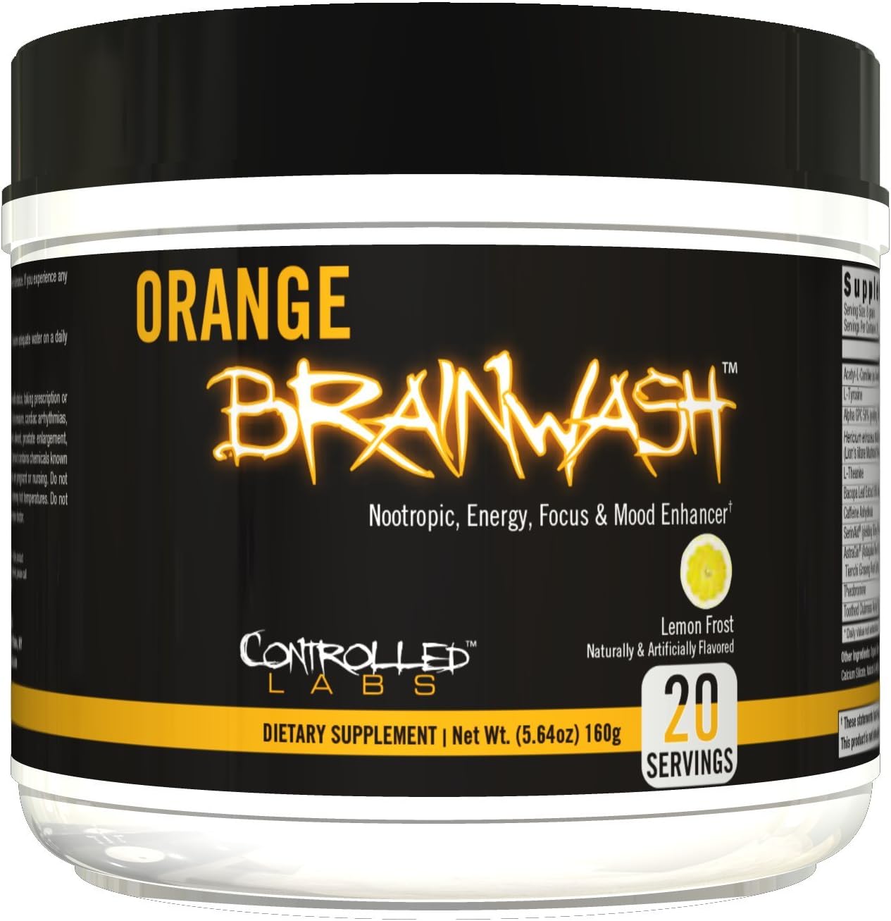 controlled labsOrange Brainwash 20 Serving, Lemon Frost, 0.5 Pound