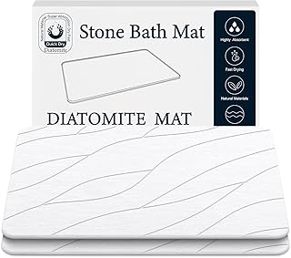 Diatomite Stone Bath Mat - Fast Drying Bathroom Stone.Absorbent Quick Dry Diatomaceous Earth Bath MatNonslip