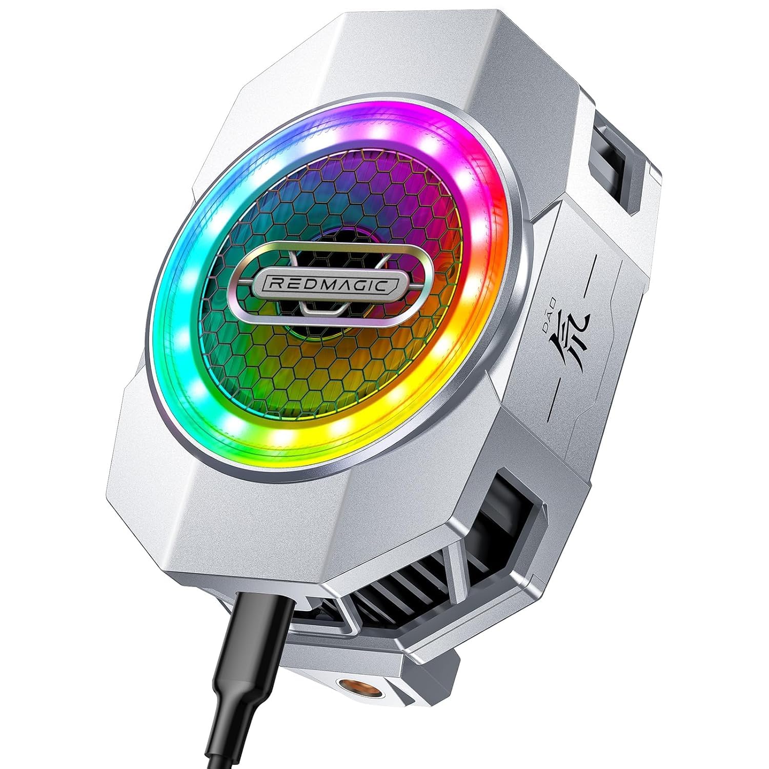 Nubia RedMagic Cooler 06 Phone Cooling System, 30W High Power, RGB Lighting, Smart App Temperature Control, Compatible with 2.5-3.5 Inch Mobile Phones for Gaming and Streaming