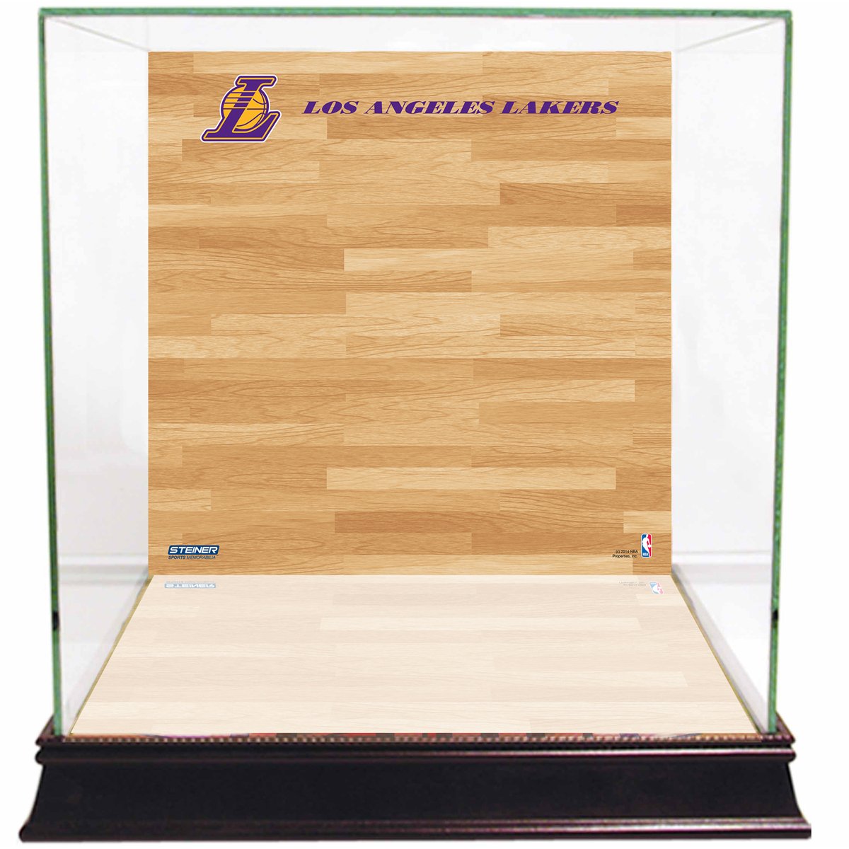 NBA Los Angeles Lakers Glass Basketball Display Case with Team Logo on