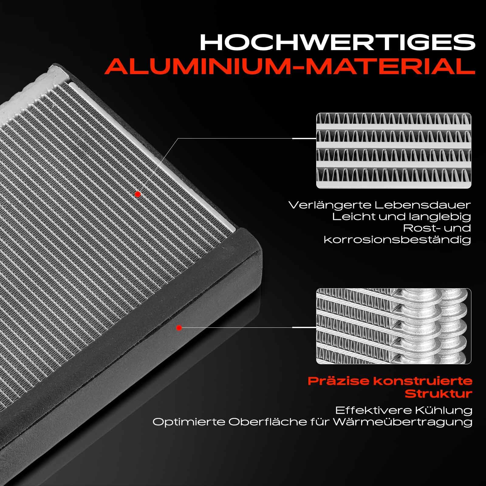 Frankberg Klimaverdampfer Klimaanlage Kompatibel mit A4 Avant 8K5 B8 3.0L 2007-2015 A5 8T3 3.0L 2007-2017 A5 Sportback 8TA 3.0L 2009-2017 Q5 8RB 3.0L-3.2L 2008-2017 Replace# 8K1898967A