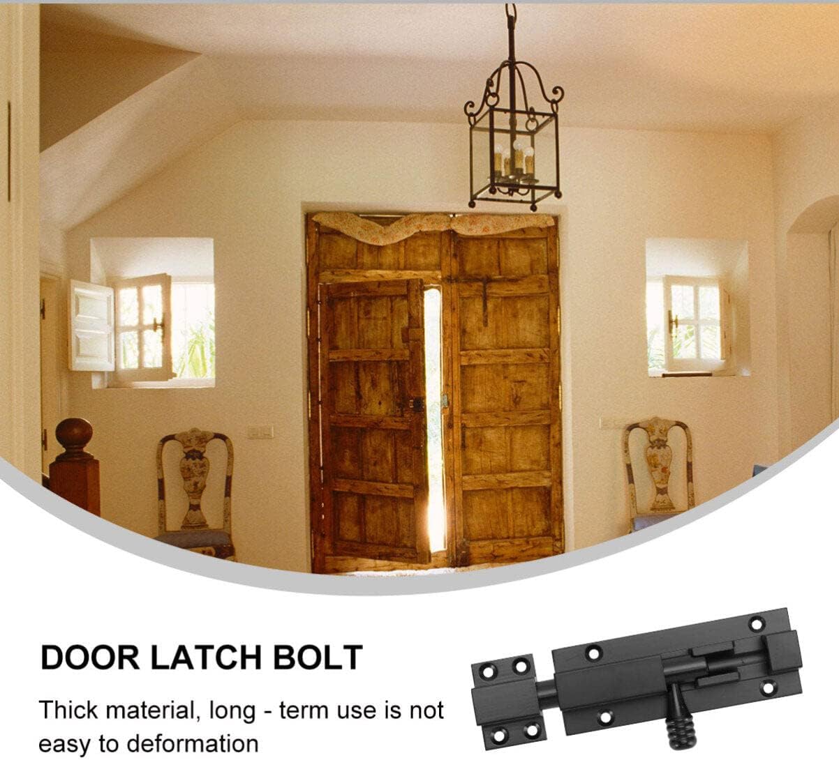 Plug Sliding Lock Bolt Door Latch Bolt Slide Lock Sliding Latch Barrel Bolt ()