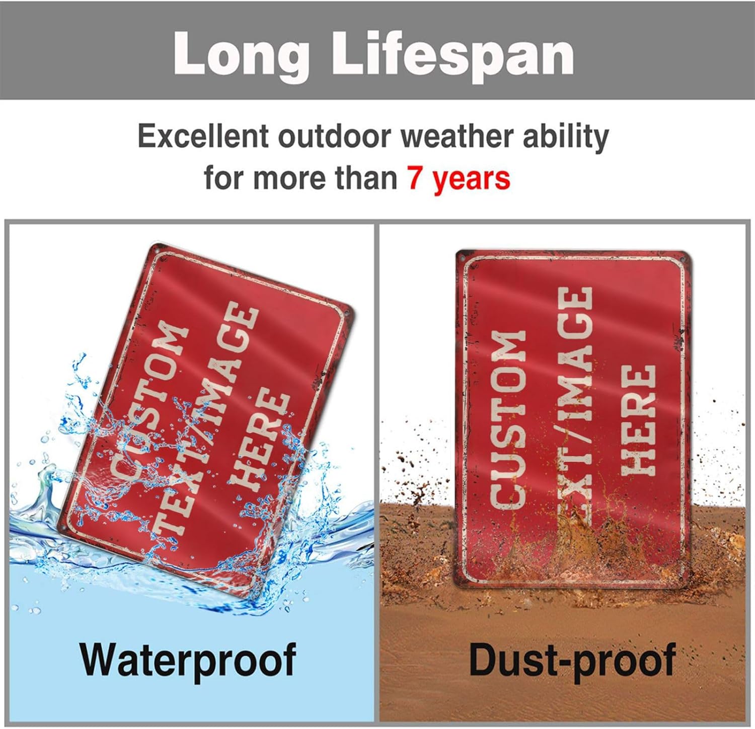 Custom Sign with Directional Arrow Rustic, Personalized Wall Decor, Vintage Metal Signs, 24''x18'' Customized Retro Aluminum Sign for Home Office Bar Yard Garden Outdoor Gift