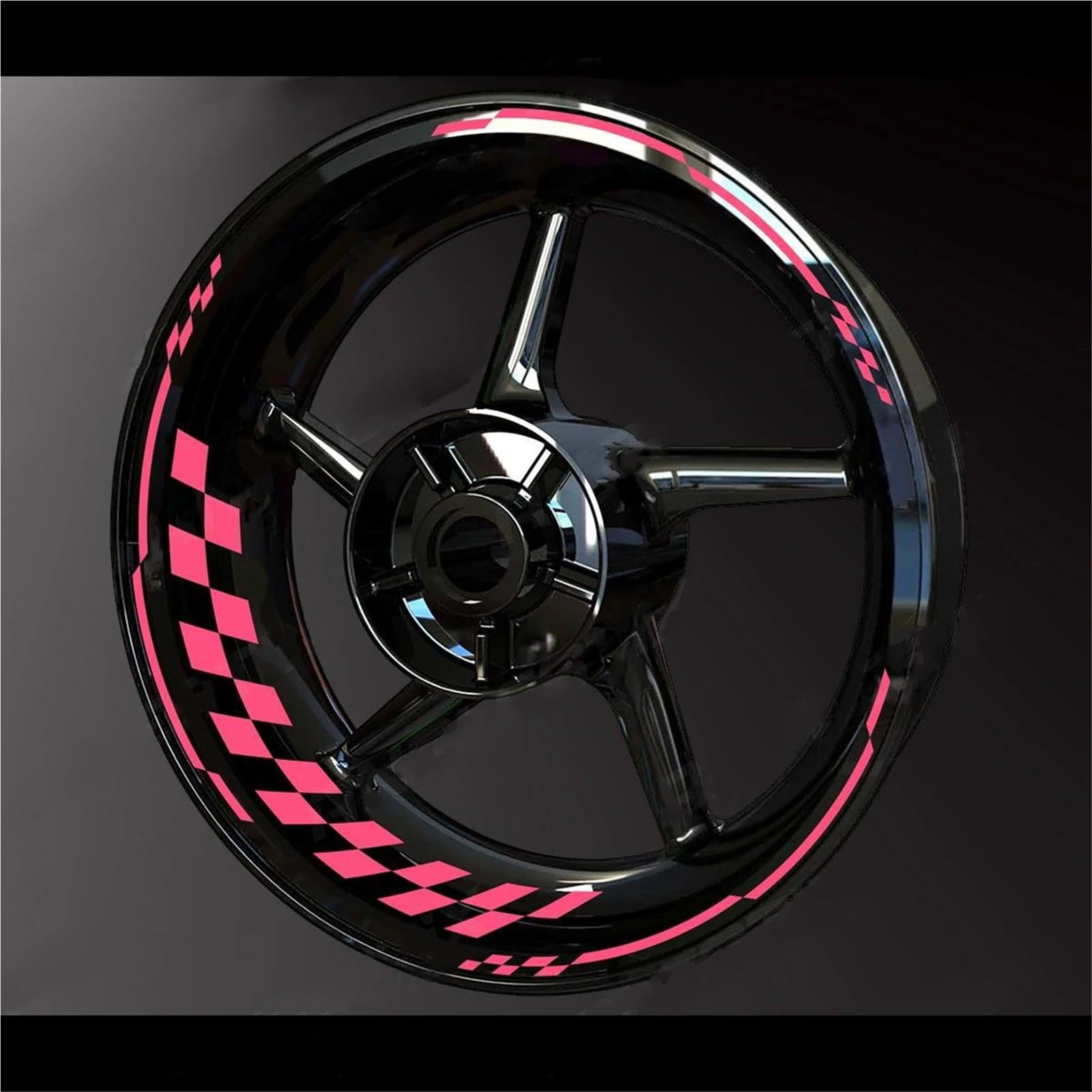 Motorcycle Rim Stickers for Kawasaki for Ninja ZX-4R ZX-4RR ZX-6R ZX-10R ZX-14R Full Year Reflective Motorcycle Wheel Stickers Hub Decal Rim Stripe(002,21 18 inches)