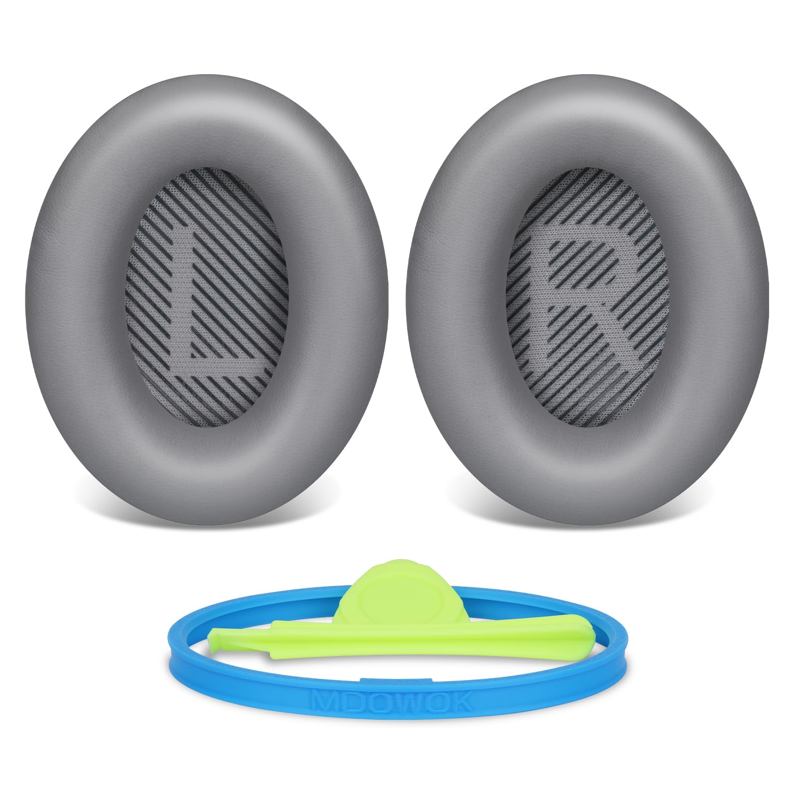 MDOWOK Replacement Earpads Cushions for Bose QuietComfort35&35ii(QC35 II & QC35) Silver Headphones - Professional Positioning Tools Included,